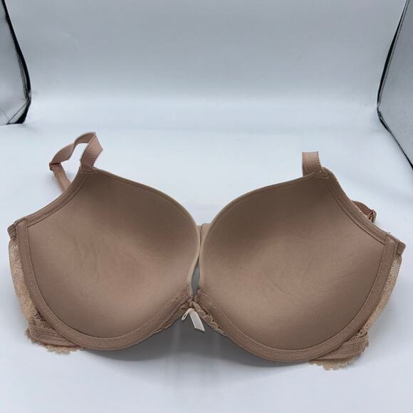 Victoria’s Secret Dream Angels Push Up Bra 38C Nude Beige Lace Trim Underwire - Picture 4 of 12